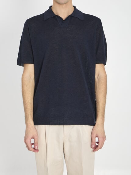 Roberto Collina Polo shirt in linen