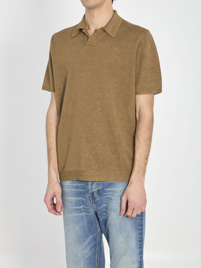 Roberto Collina Polo shirt in linen