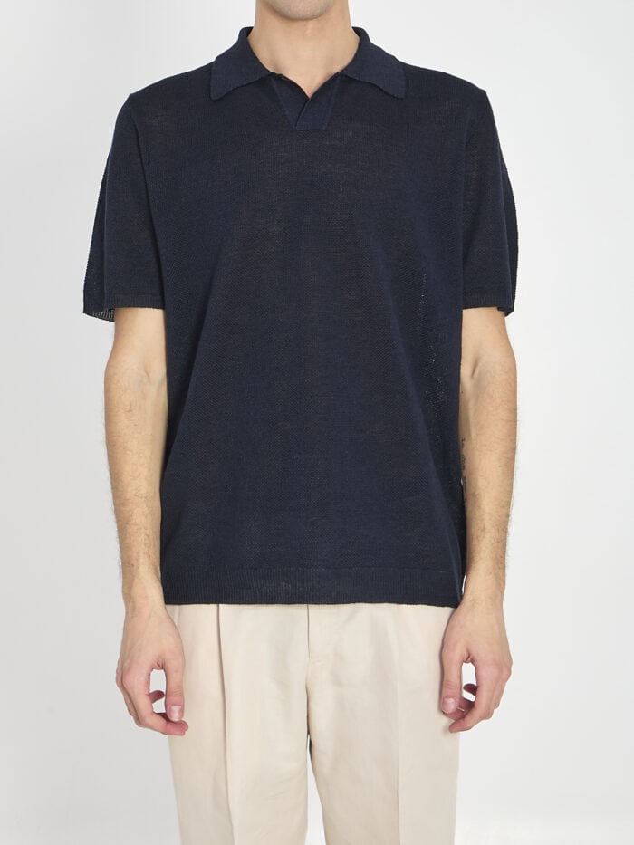 Roberto Collina Polo shirt in linen