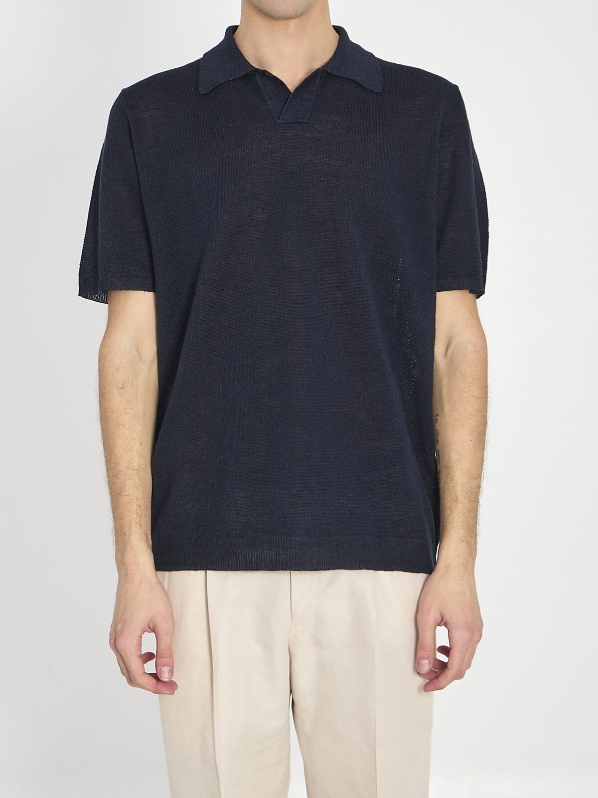 Roberto Collina Polo shirt in linen
