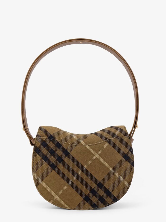 Rocking Horse Canvas Shoulder Bag With Burberry Check Motif