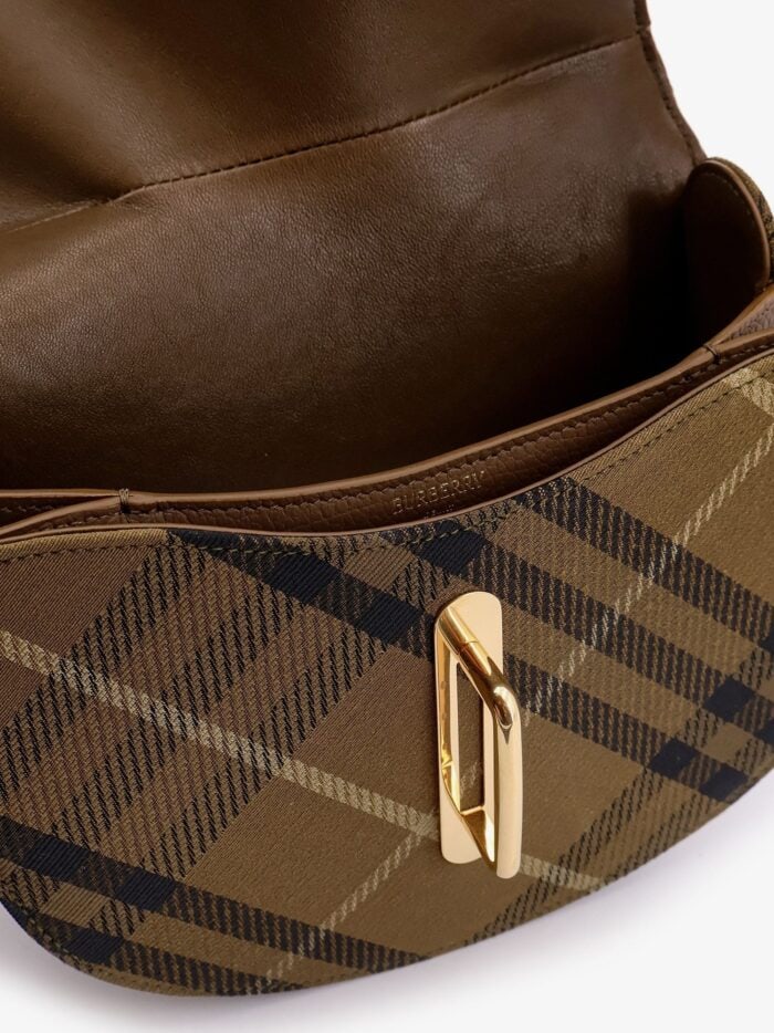 Rocking Horse Canvas Shoulder Bag With Burberry Check Motif