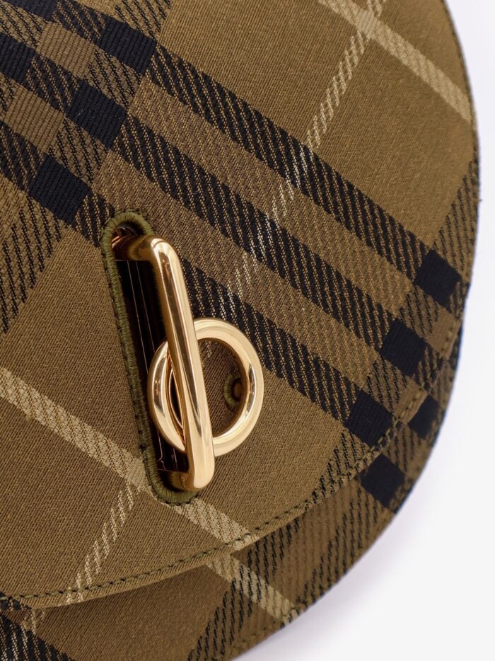 Rocking Horse Canvas Shoulder Bag With Burberry Check Motif