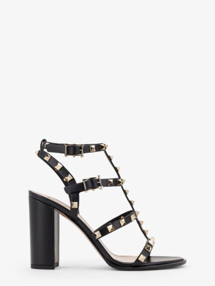 Valentino Garavani Rockstud Leather Sandals With Iconic All-over Studs