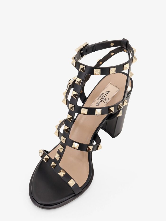Valentino Garavani Rockstud Leather Sandals With Iconic All-over Studs