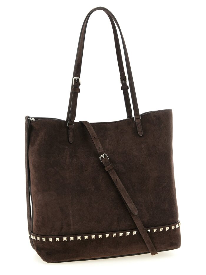 Valentino Garavani 'Rockstud Medium' Suede Shoulder Bag