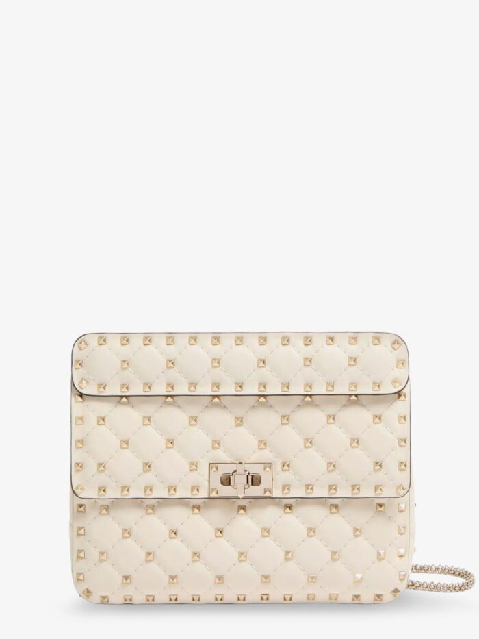valentino garavani rockstud spike leather crossbody bag with iconic all over studs Valentino Garavani Rockstud Spike Leather Crossbody Bag With Iconic All-over Studs