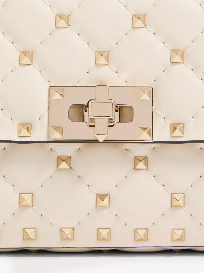 Valentino Garavani Rockstud Spike Leather Shoulder Bag With Iconic All-over Studs