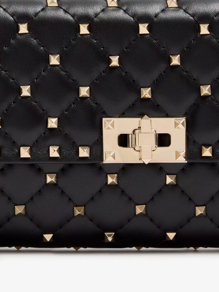 Valentino Garavani Rockstud Spike Leather Shoulder Bag With Iconic All-over Studs