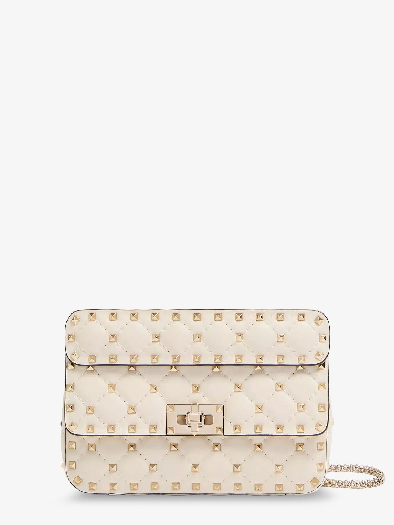 Valentino Garavani Rockstud Spike Leather Shoulder Bag With Iconic All-over Studs