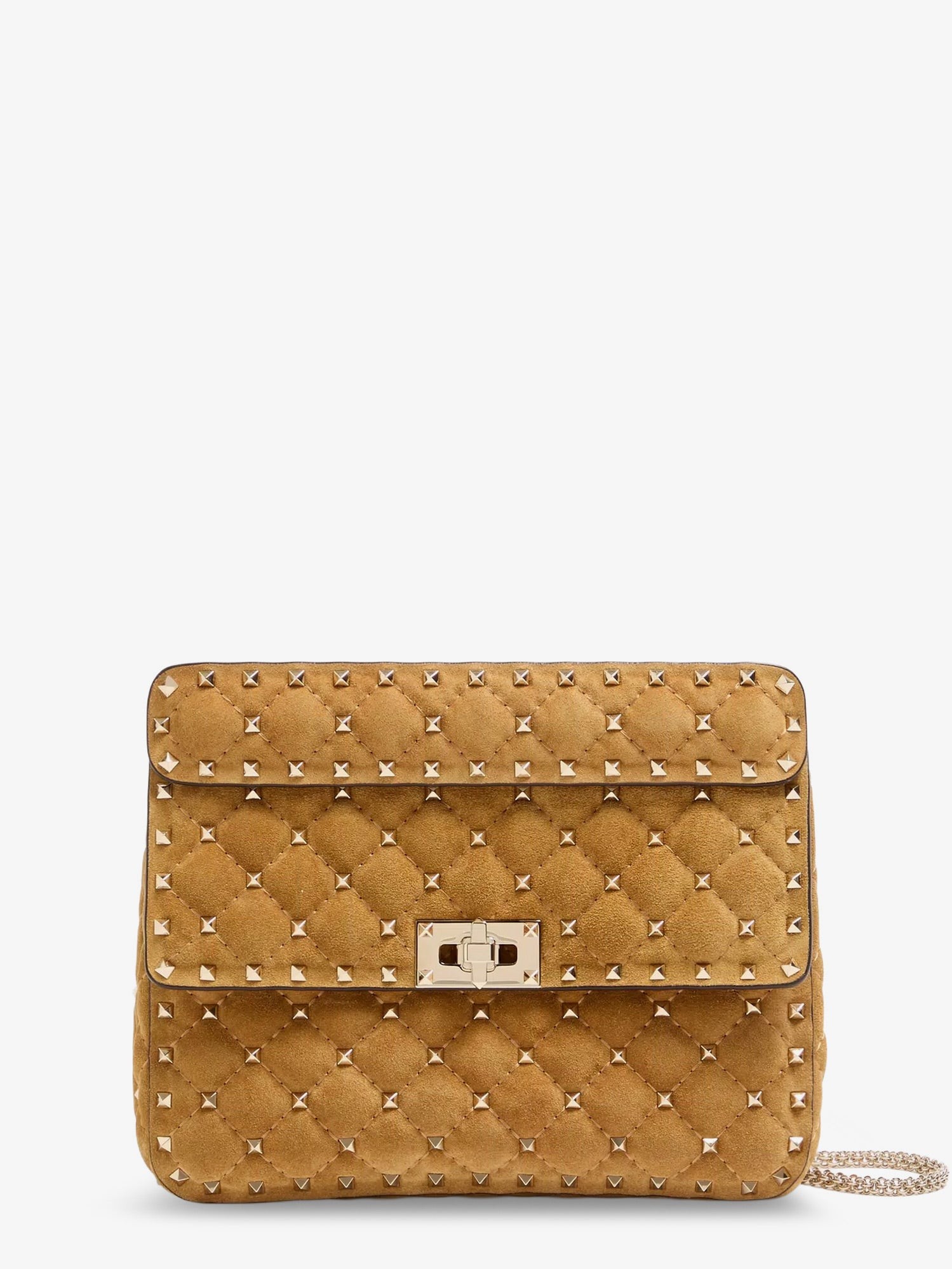 Valentino Garavani Rockstud Spike Suede Crossbody Bag With Iconic All-over Studs