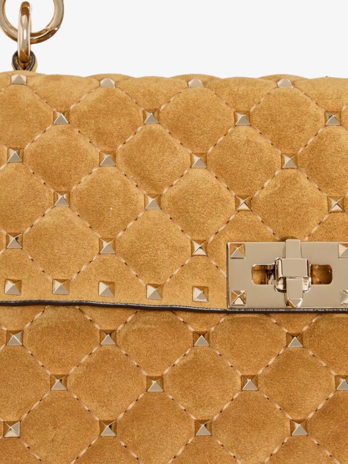 Valentino Garavani Rockstud Spike Suede Crossbody Bag With Iconic All-over Studs