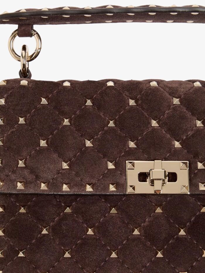 Valentino Garavani Rockstud Spike Suede Crossbody Bag With Iconic All-over Studs