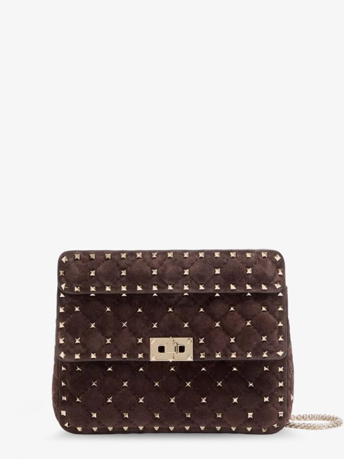 Valentino Garavani Rockstud Spike Suede Crossbody Bag With Iconic All-over Studs