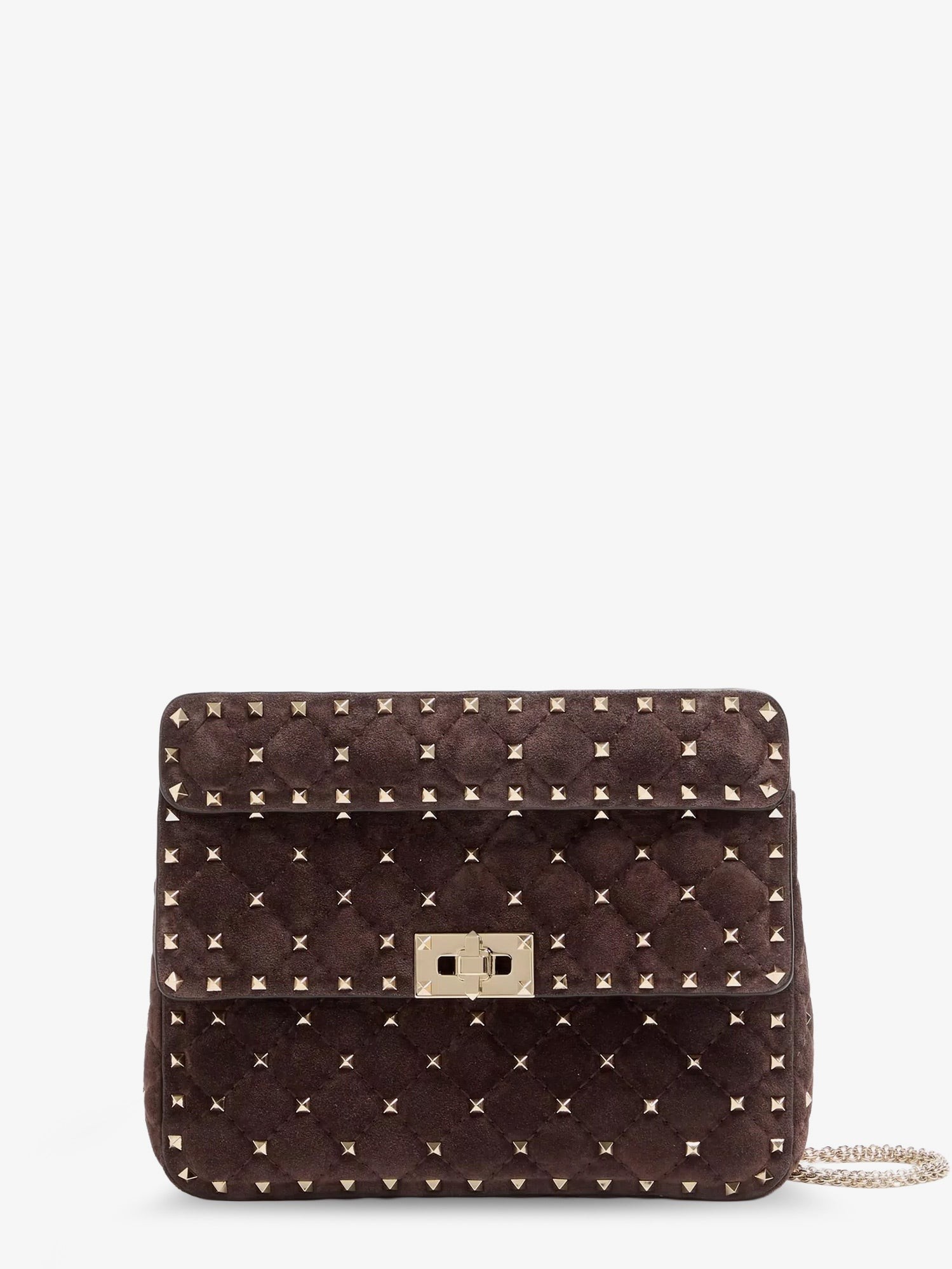 Valentino Garavani Rockstud Spike Suede Crossbody Bag With Iconic All-over Studs
