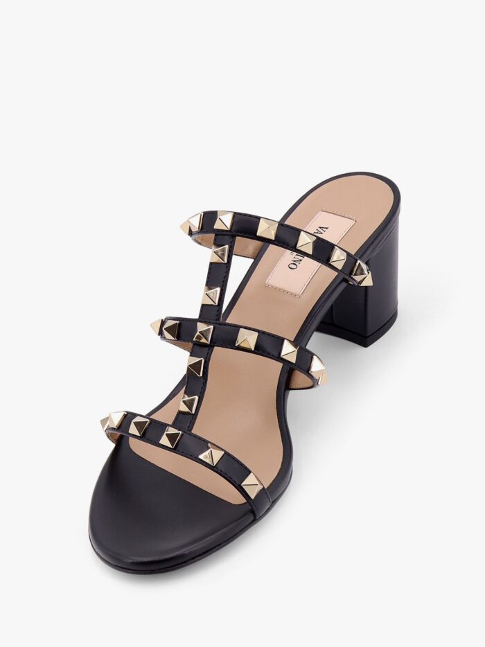 Valentino Garavani Rockstuds Leather Sandals With Iconic All-over Studs