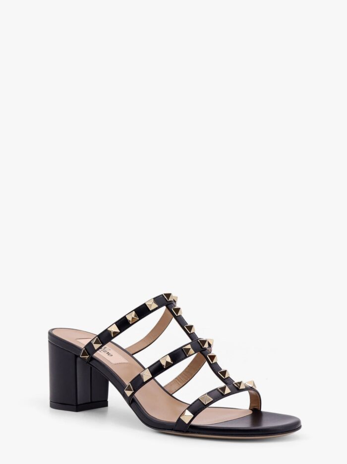 Valentino Garavani Rockstuds Leather Sandals With Iconic All-over Studs