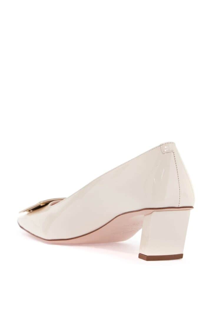 ROGER VIVIER Beige Calfskin D'orsay With Wide Heel Belle Vivier T. 45