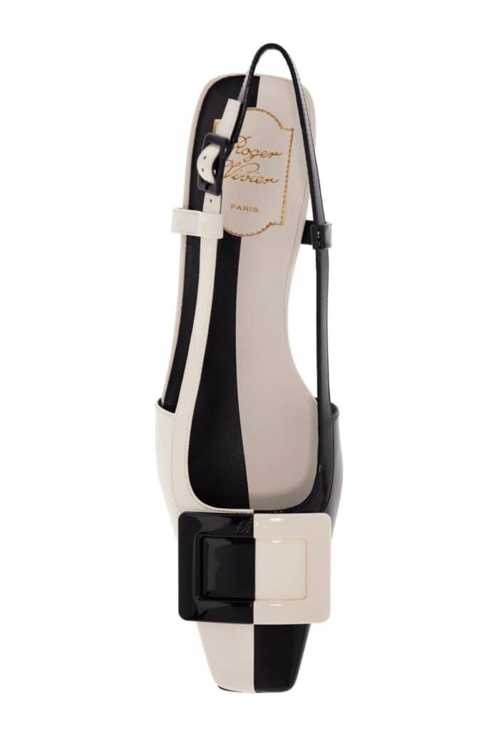 ROGER VIVIER Belle Vivier Two-tone Patent Leather Sling