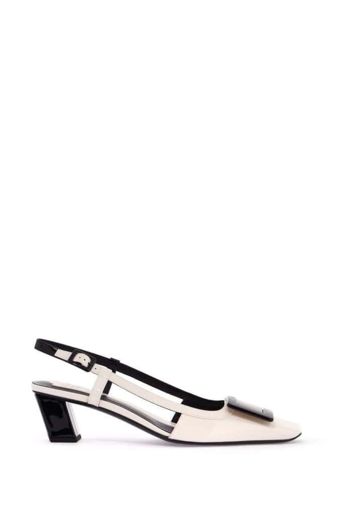 ROGER VIVIER Belle Vivier Two-tone Patent Leather Sling