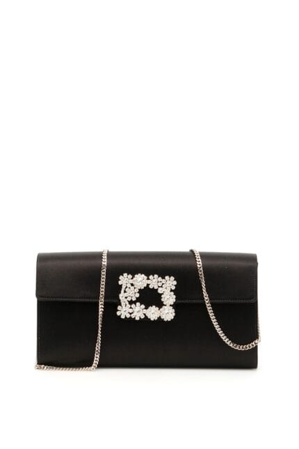 ROGER VIVIER Flower Buckle Envelope Clutch