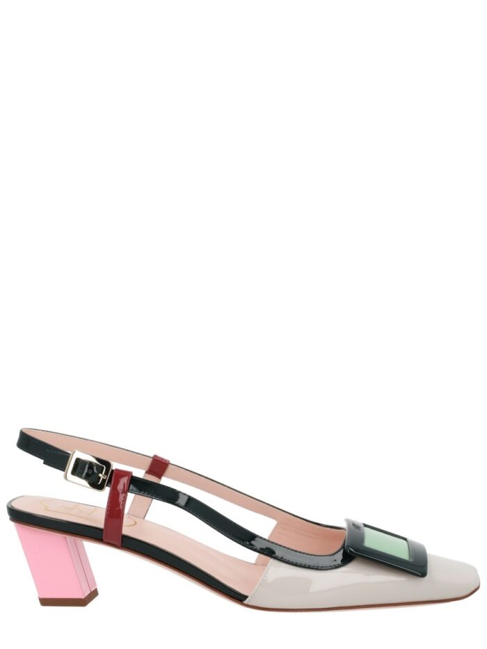 ROGER VIVIER "LACQUERED" SLINGBACK PUMPS