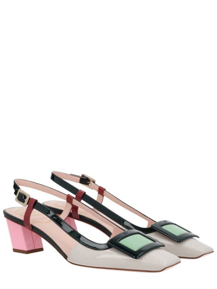 ROGER VIVIER "LACQUERED" SLINGBACK PUMPS