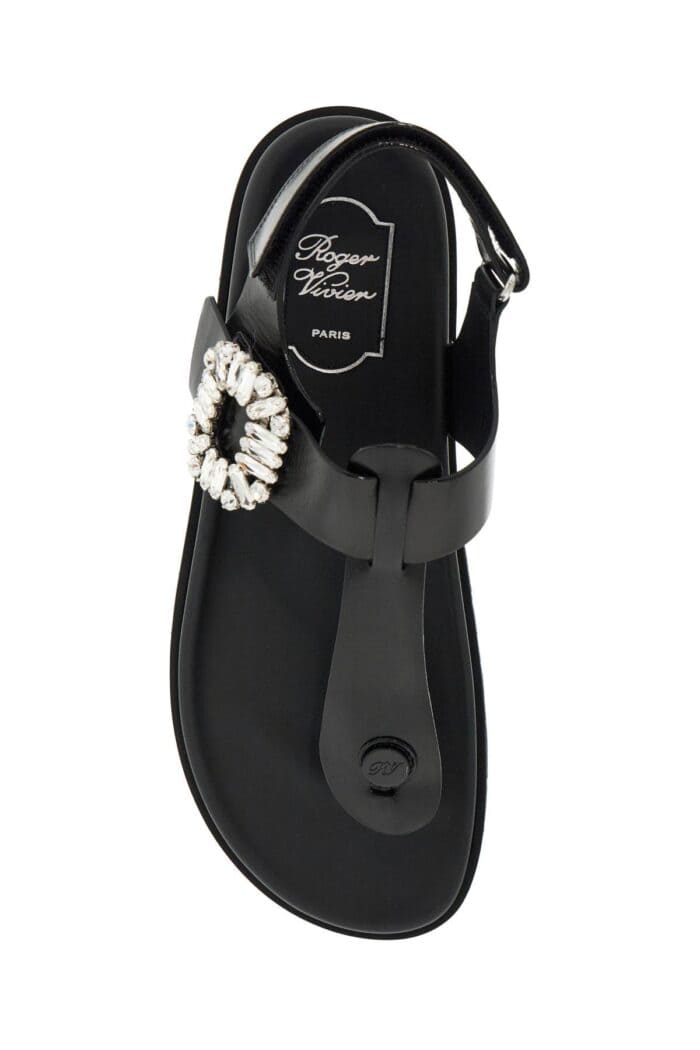 ROGER VIVIER Leather Slidy Viv' Flip-f