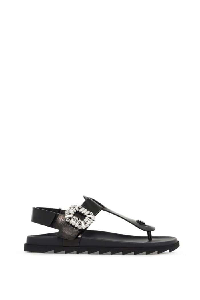 ROGER VIVIER Leather Slidy Viv' Flip-f