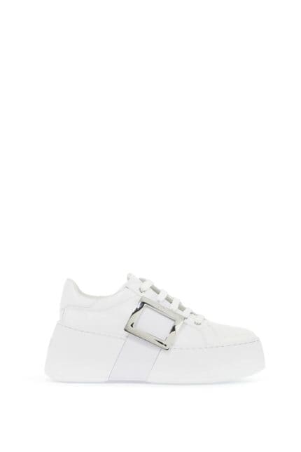 ROGER VIVIER Leather Viv' Skate Sneakers