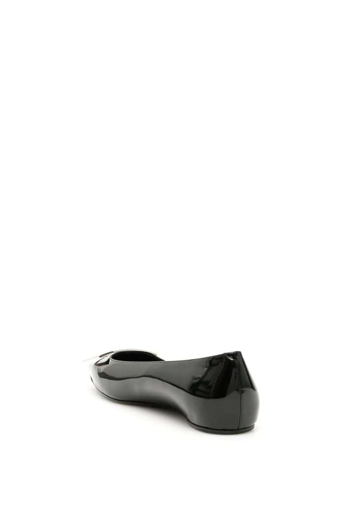 ROGER VIVIER Patent Leather 'trompette' Ballerina Flats