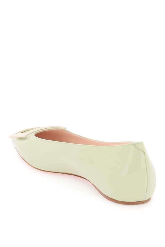 Roger Vivier Patent Leather 'trompette' Ballerina Flats