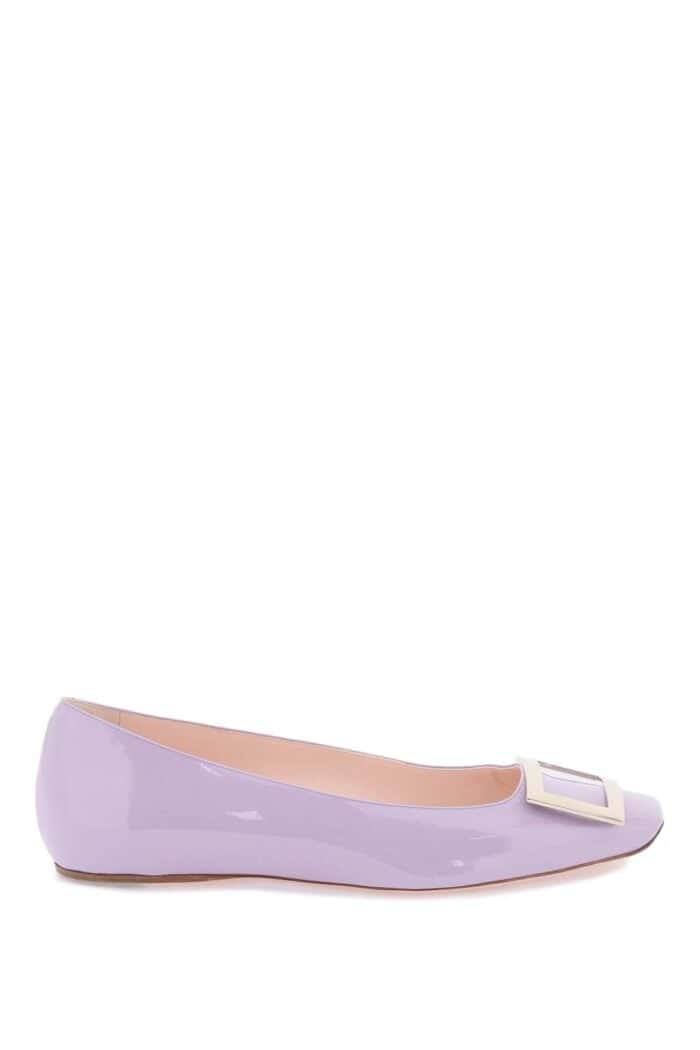 Roger Vivier Patent Leather Trompette Ballerina Flats