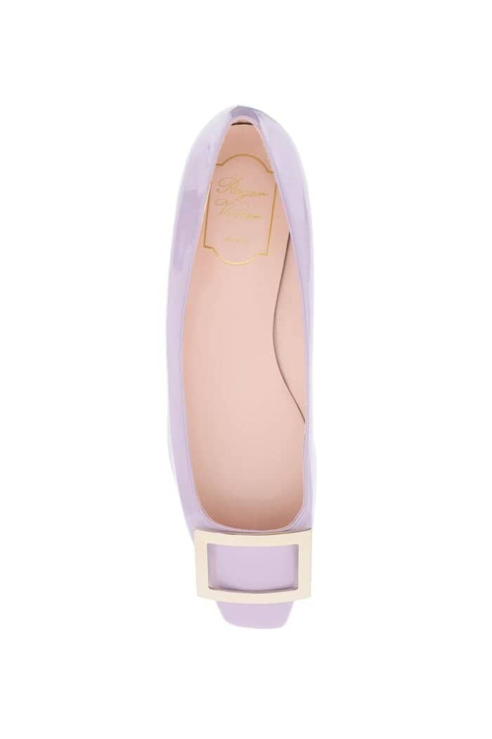 Roger Vivier Patent Leather Trompette Ballerina Flats