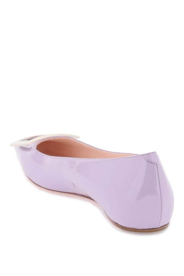 Roger Vivier Patent Leather Trompette Ballerina Flats