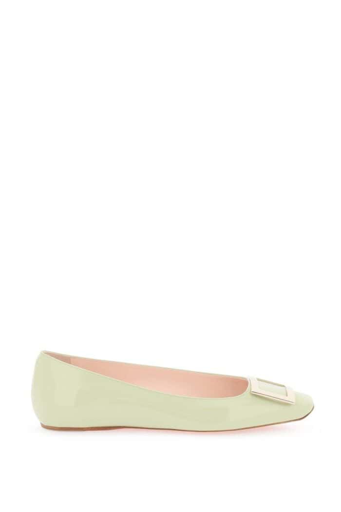 Roger Vivier Patent Leather 'trompette' Ballerina Flats