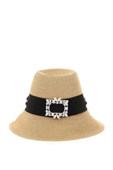 Roger Vivier Straw Hat With Broche Vivier Buckle