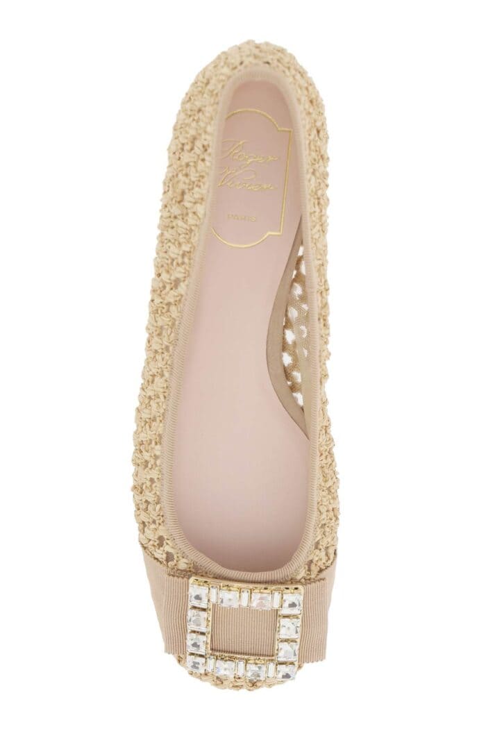 ROGER VIVIER "tres Vivier Ballerinas In Rafia