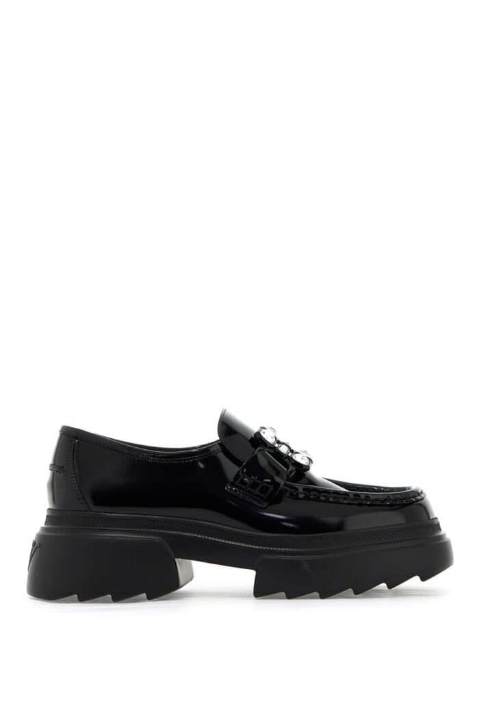 ROGER VIVIER Wallaviv Patent Leather Loafers With Rh