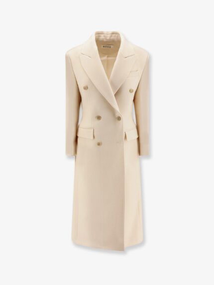 ROHE Hourglass Wool Double-breasted Coat