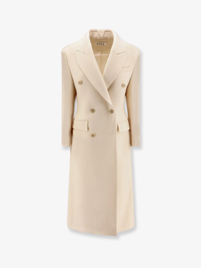 ROHE Hourglass Wool Double-breasted Coat