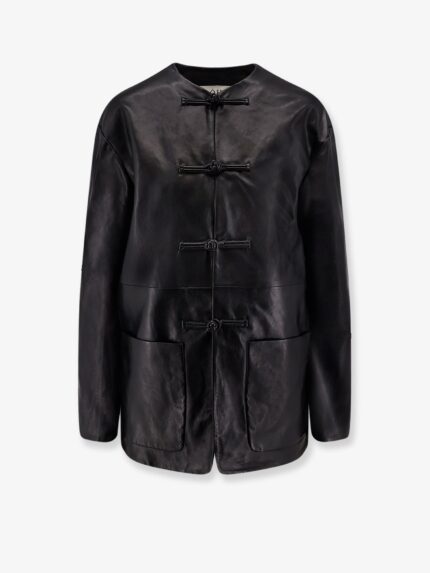 ROHE Mandarin Closure Leather Jacket
