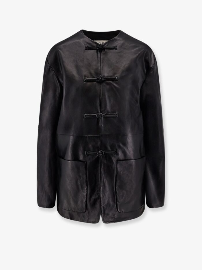 ROHE Mandarin Closure Leather Jacket