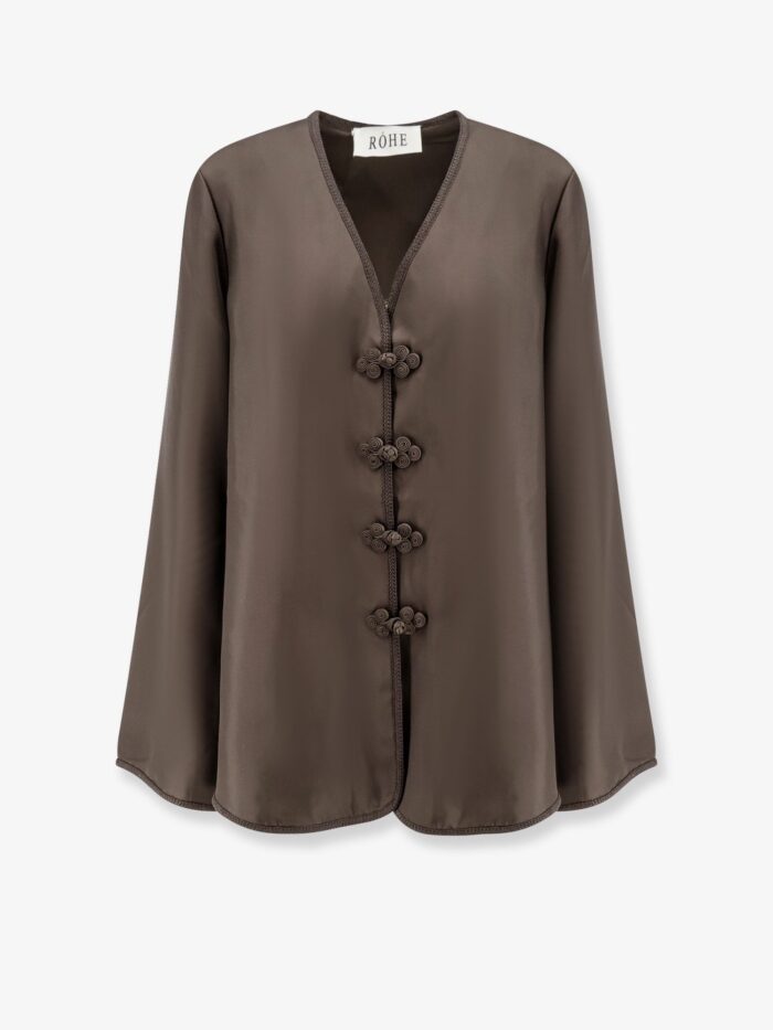 ROHE Mandarin Closure Silk Top