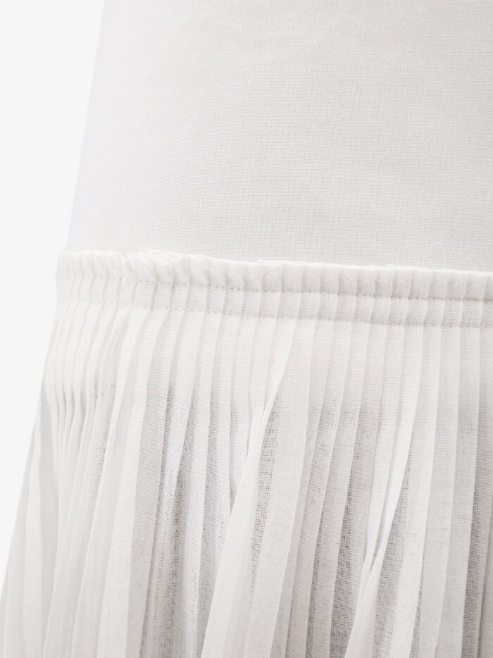 ROHE Pleated Cotton Skirt