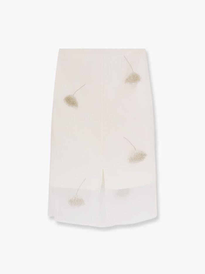 ROHE Silk Skirt With Jewel Details