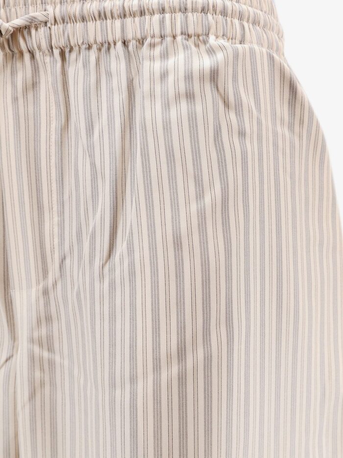 ROHE Silk Striped Trousers