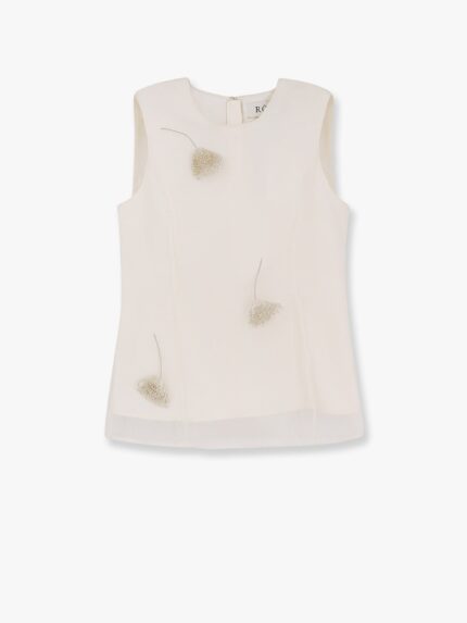 ROHE Silk Top With Jewel Details