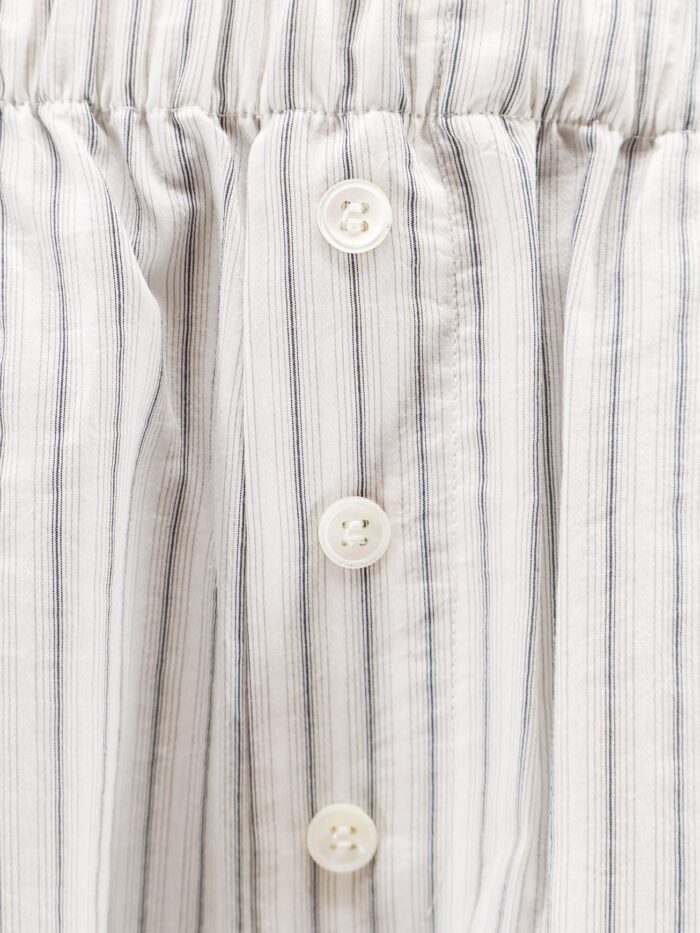 ROHE Silk Trousers With Striped Pattern