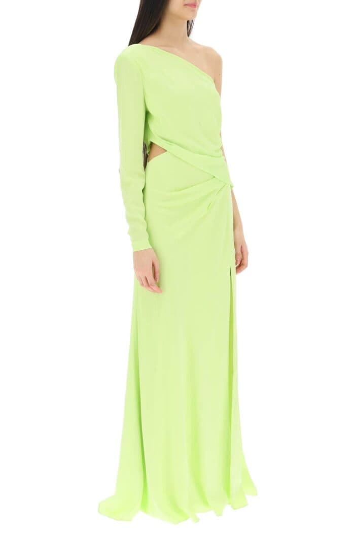 Roland Mouret Asymmetric Stretch Silk Gown With Cut-out Detail